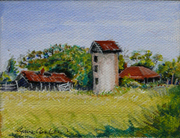 Farm at Rainbow Reach by Lynne Corbett (miniature