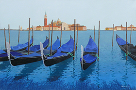 Waiting Gondolas by Deborah Brown